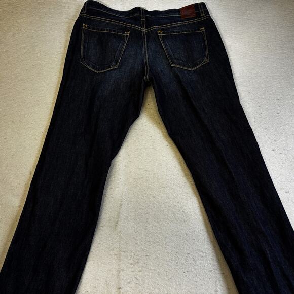 Penguin White Oak Cone Denim Jeans Mens 33x32 Slim Blue Munsingwear Dark Wash - Picture 11 of 12